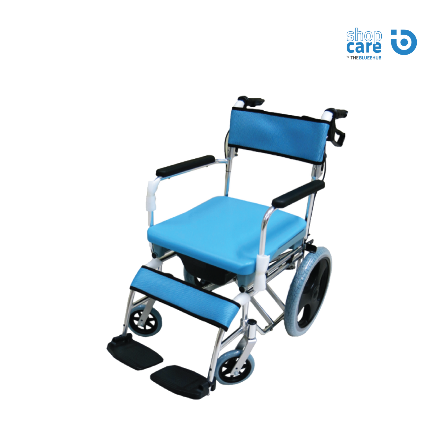 [BUNDLE DEALS] 3-IN-1 COMMODE SHOWER WHEELCHAIR WITH SEAT CUSHION
